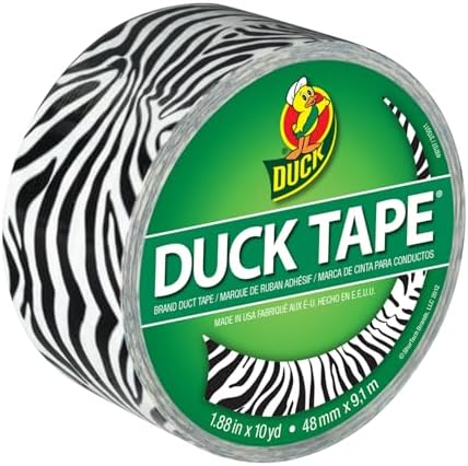 Duck Brand Zebra Duct Tape 188 x 10Yds
