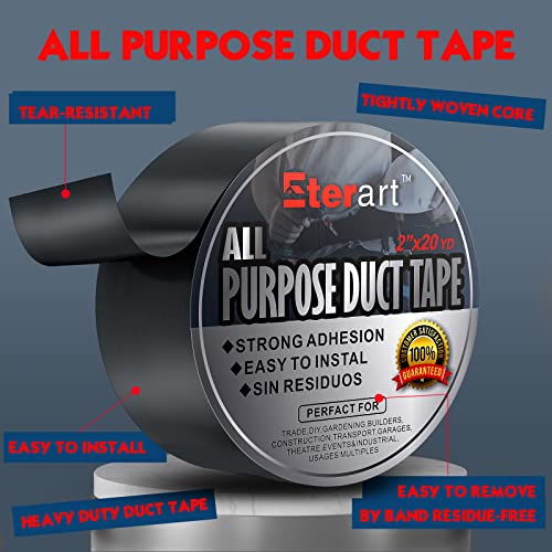 EERArt Duct Tape 2x20 Yd Blk