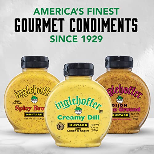 Inglehoffer Creamy Dill Gourmet Mustard Squeeze Bottle 975 Oz