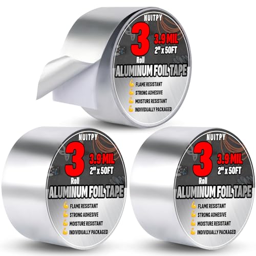 3-Pack Aluminum Foil Tape for Ductwork Sealing