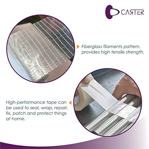 CarterTM Filament Duct Tape 2inch x 30yd Transparent