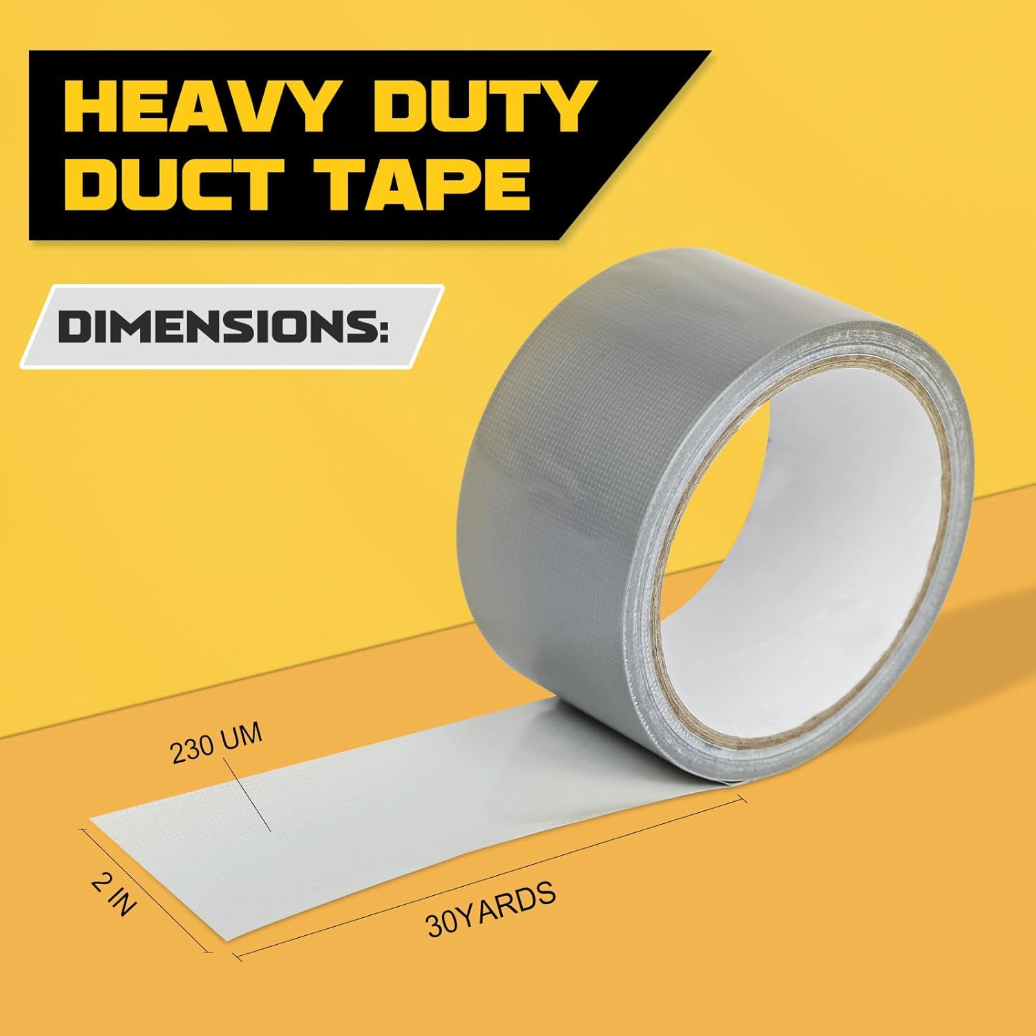 5 Rolls 2in x 30 Yards Silver Duct Tape Heavy Duty Waterproof