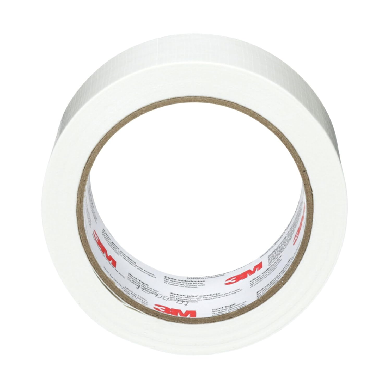 3M White Duct Tape 1 Roll 188x20Yds Multi-Surface Ergonomic Design Strong Adhesive