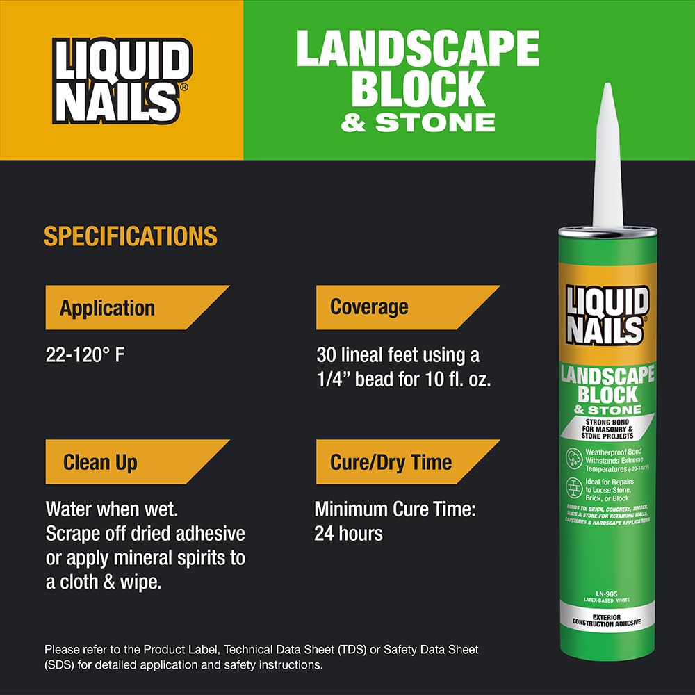 Liquid Nails LN-905 Landscape Block Adhesive