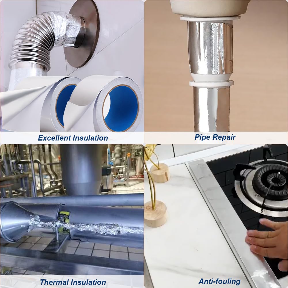 Professional Heavy Duty Aluminum Foil Duct Tape for HVAC More