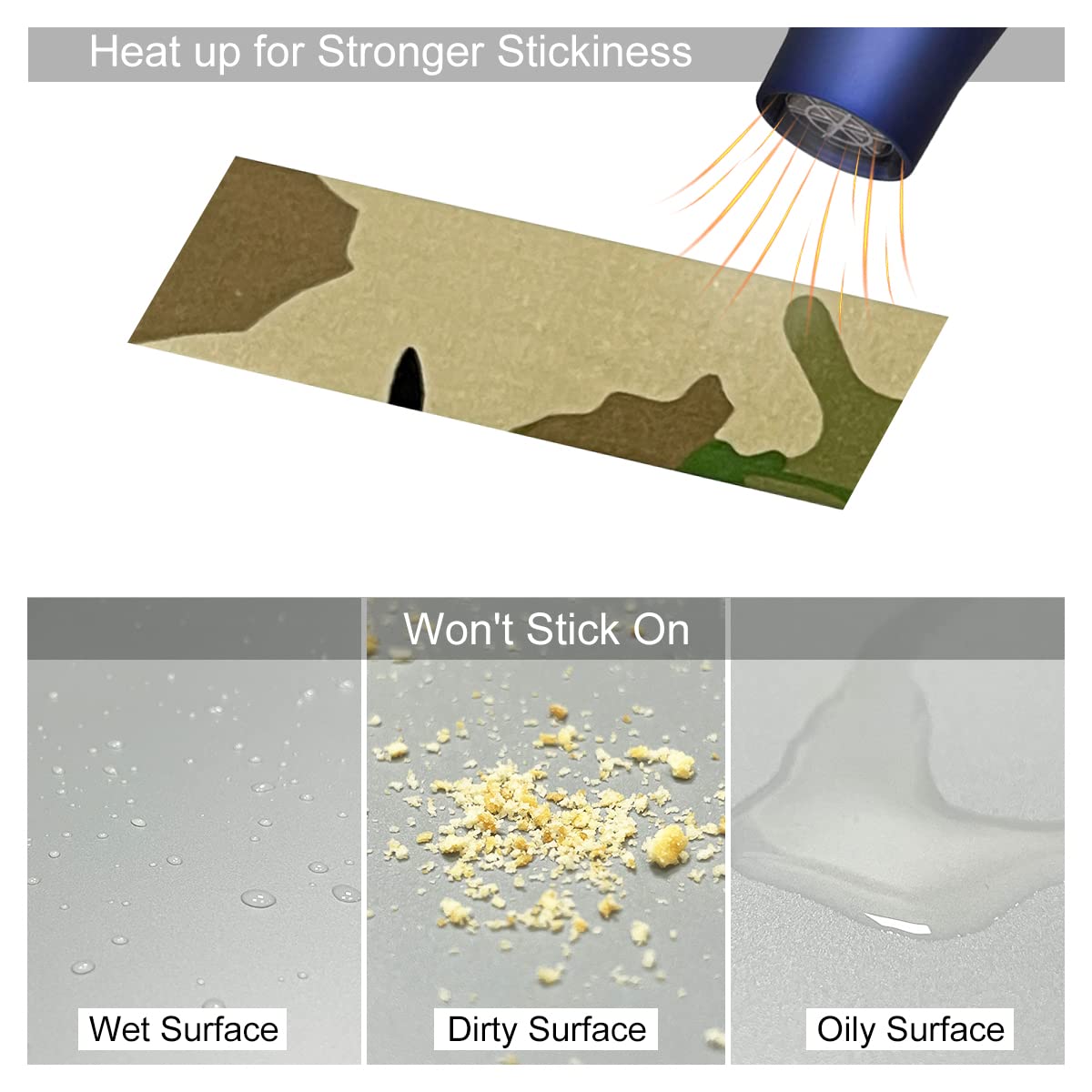 Durable Self-Adhesive Protective Camouflage Duct Tape for Outdoor Use