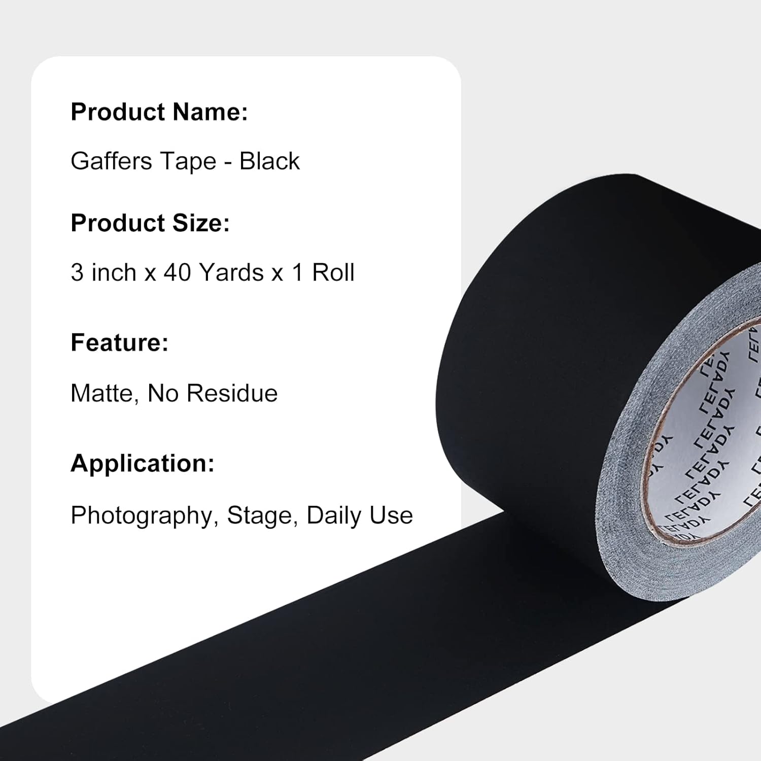 Gaffer Tape 3 Black Matte