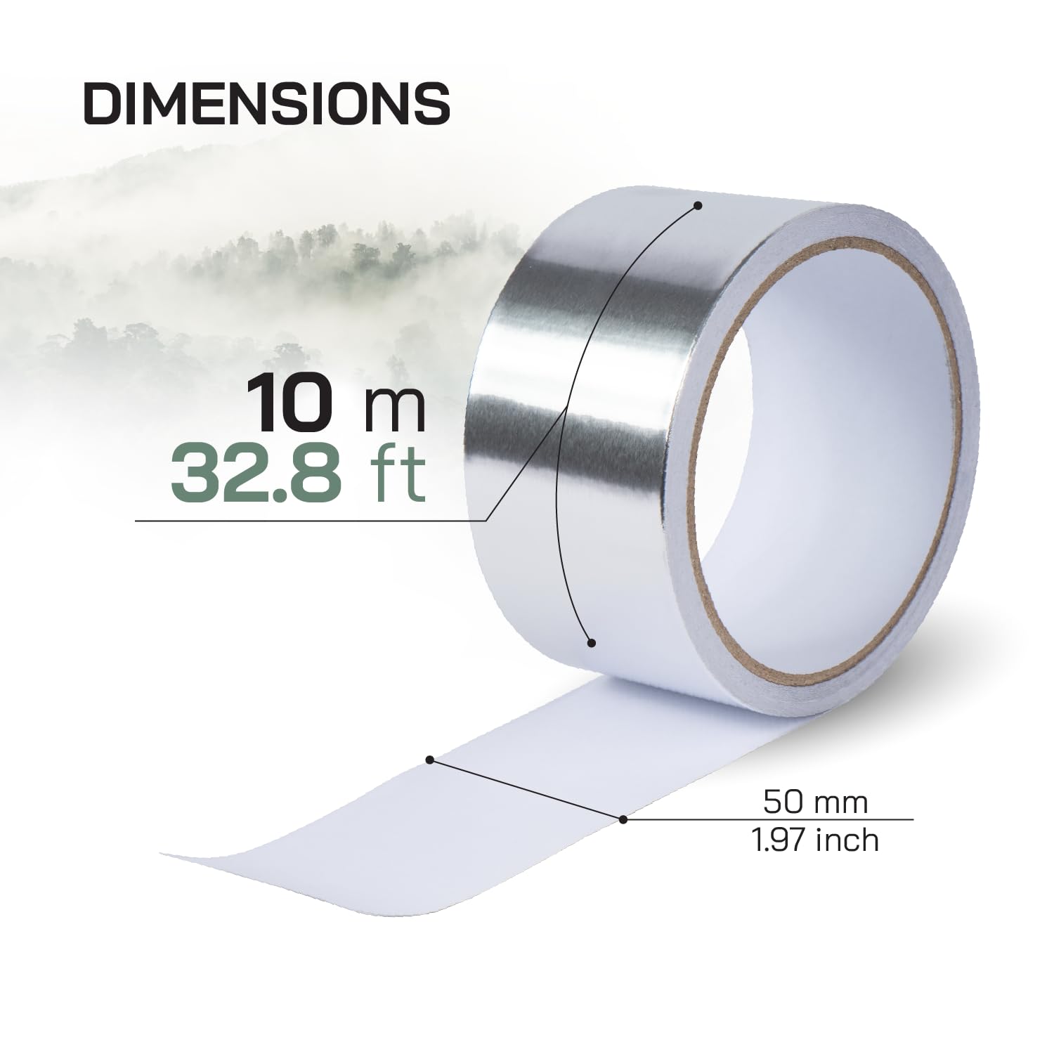 2 x 33 Ft Aluminum Adhesive Tape for DuctsHVAC Leaks