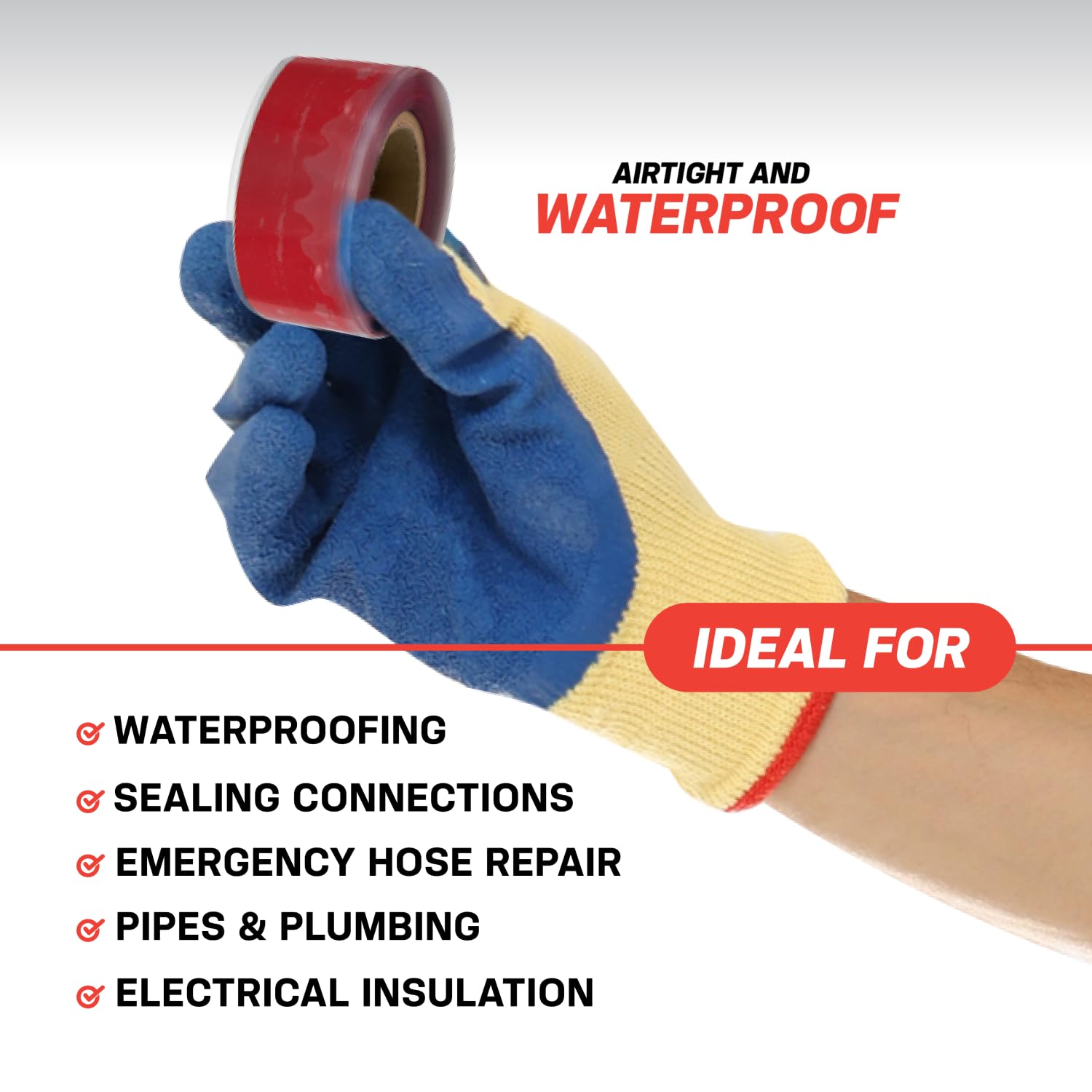 Secure Silicone Tape for Plumbing Emergency Repairs