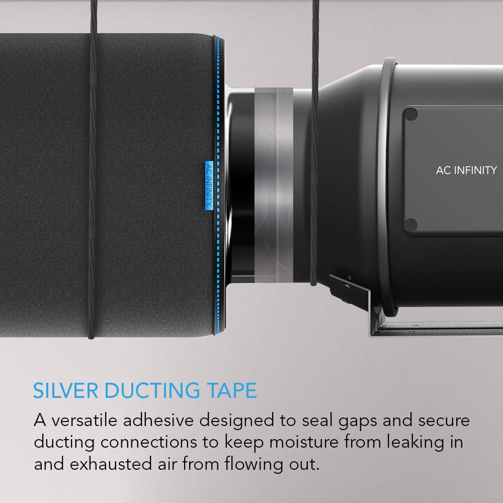 AC Infinity Aluminum Duct Tape Professional Heavy-Duty HVAC Foil Tape