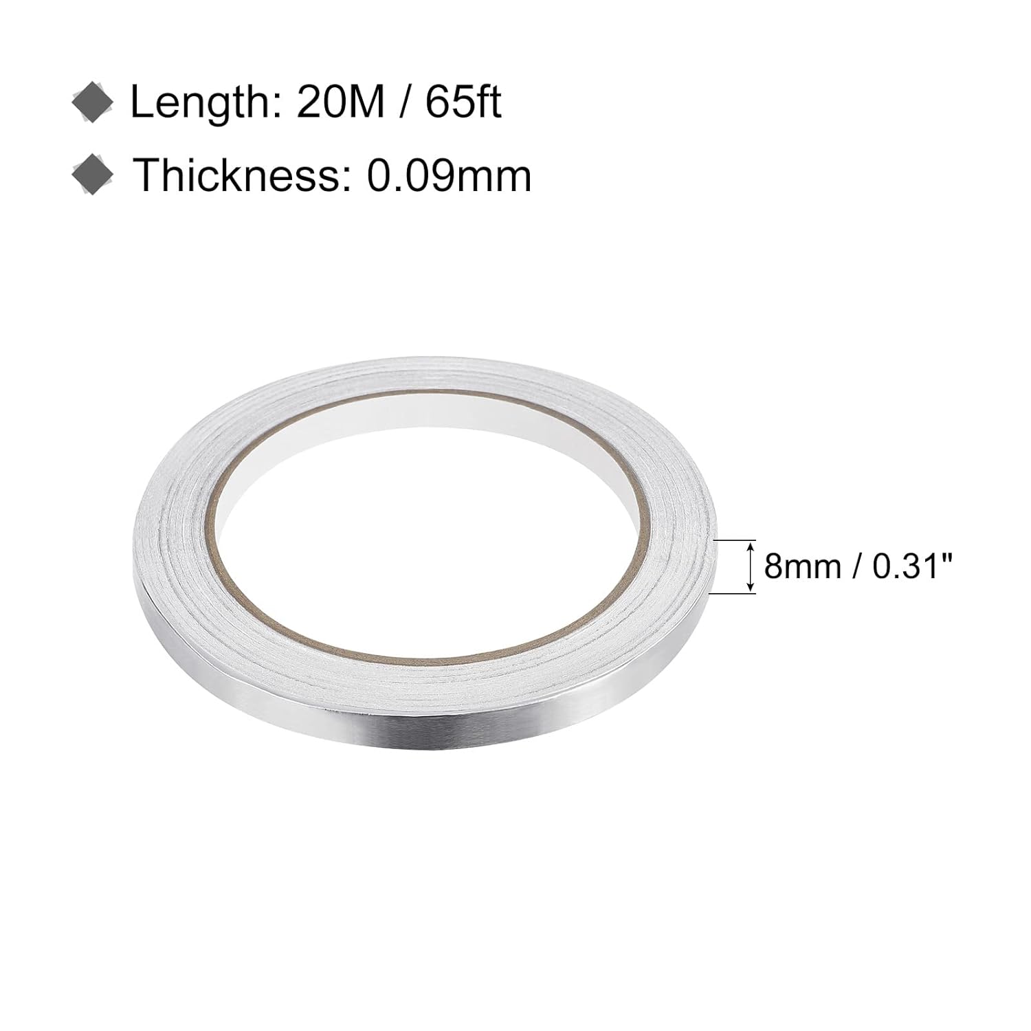 MECCANIXITY Aluminum Foil Tape for Ductwork HVAC - 65ft Pack
