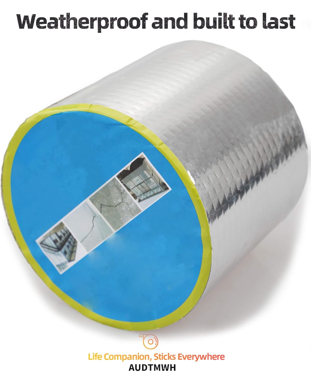 Waterproof Aluminum Butyl Rubber Foil Tape 164ft x 2in