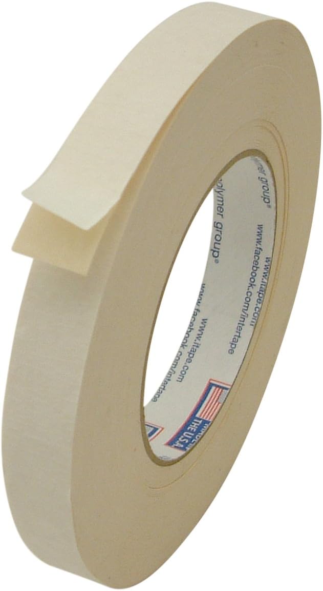 Intertape 591 Double Sided Flat-Back Paper Tape 1 x 36yd Beige