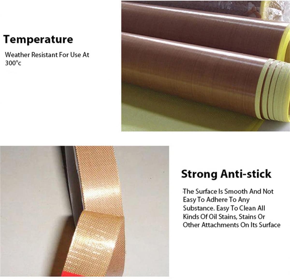051-Inch x 33 Feet PTFE Heat Resistant Tape