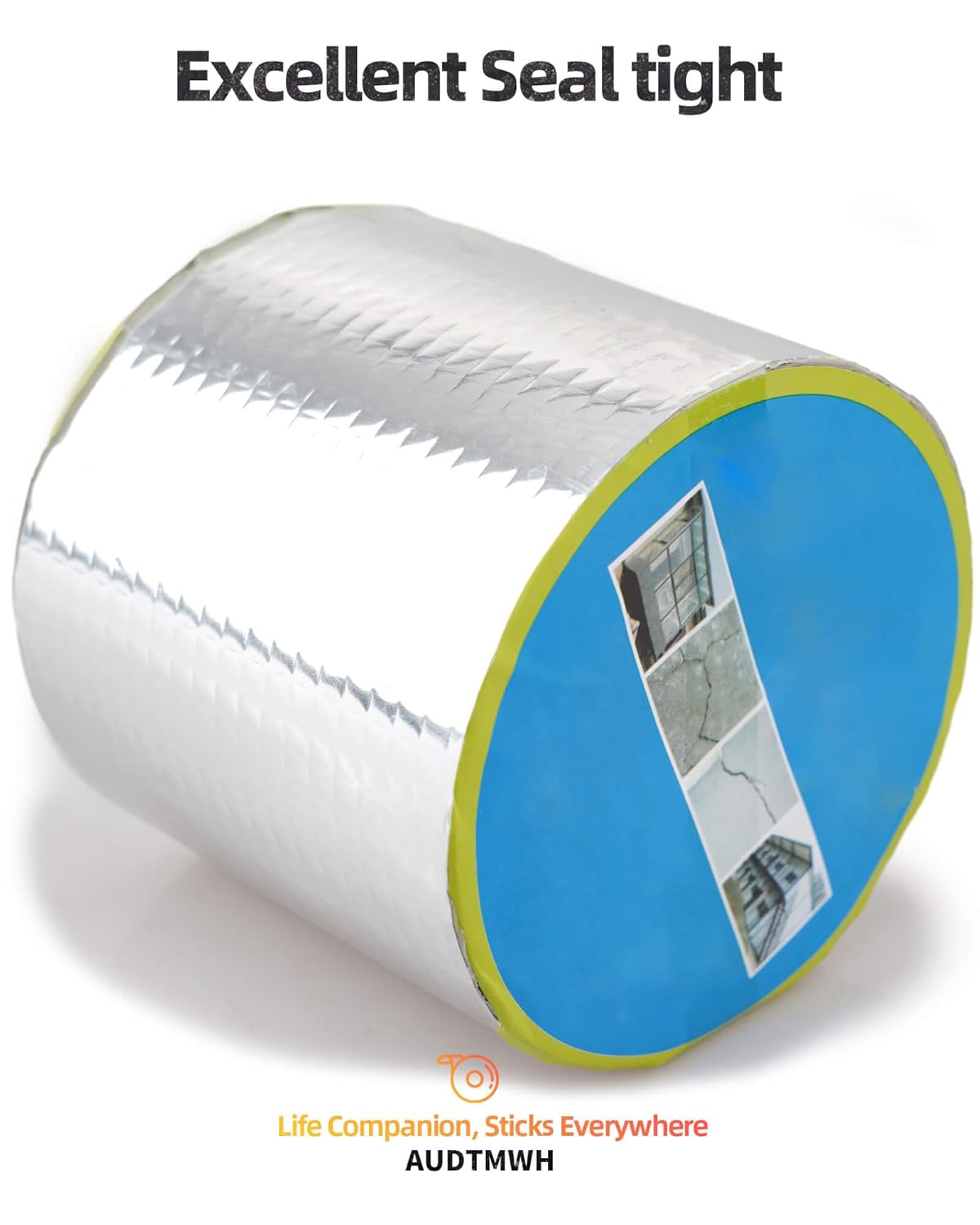 Waterproof Aluminum Butyl Rubber Foil Tape 164ft x 2in