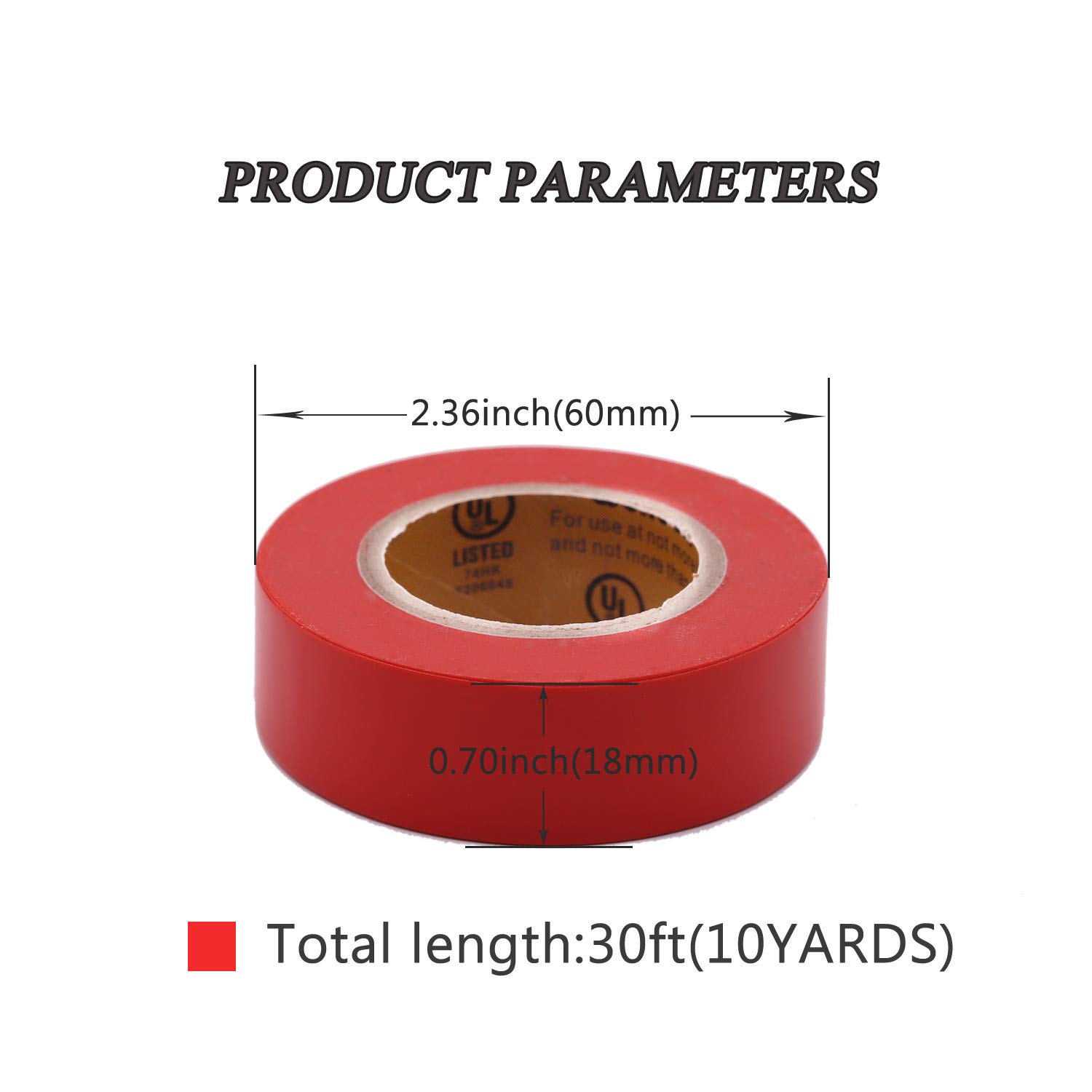 6Pack Multicolor 07-Inch Electrical Tape