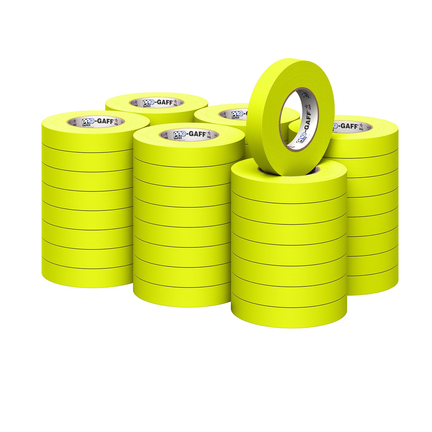 Pro Tapes 1 Gaffer Gaffers Fluorescent Yellow Matte Tape