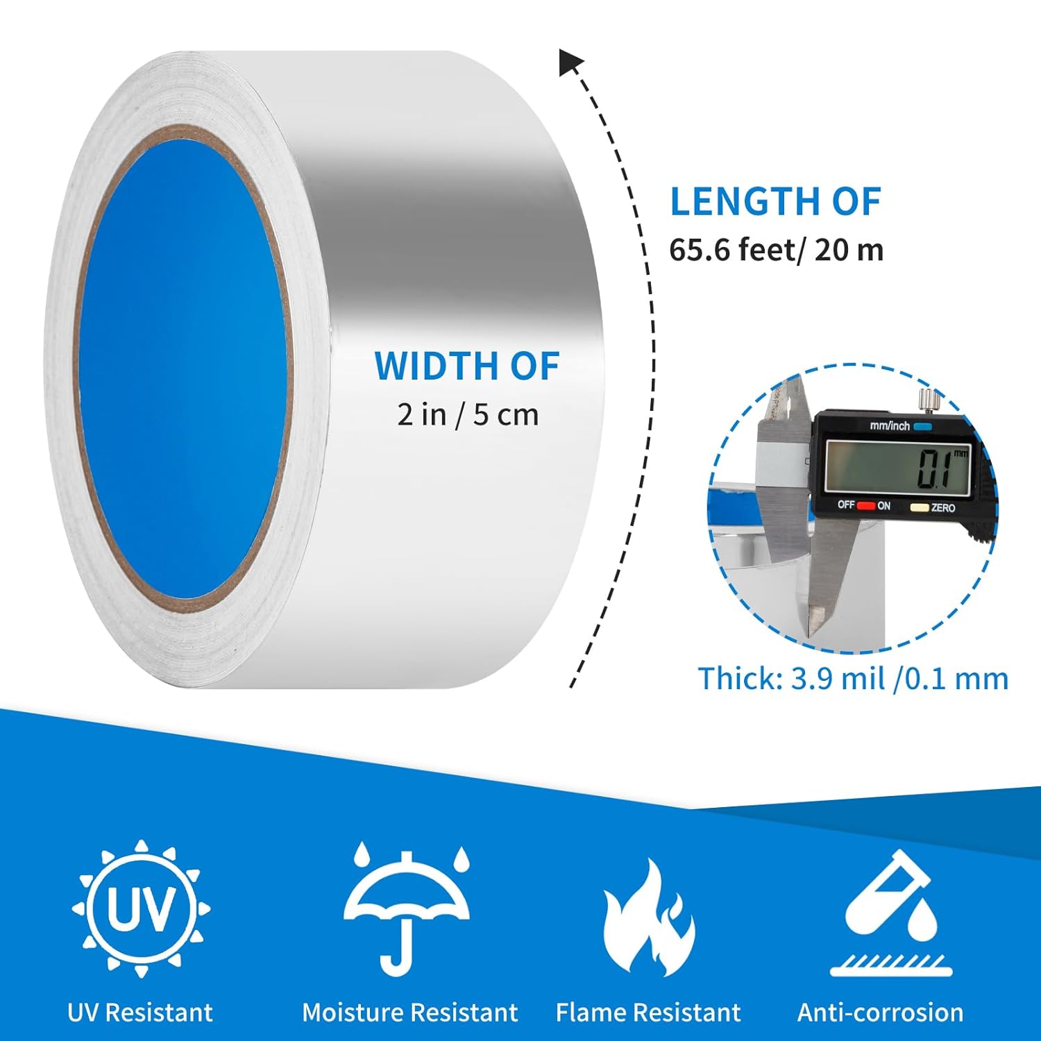 Thicker Silver Aluminum Foil Tape for Ductwork