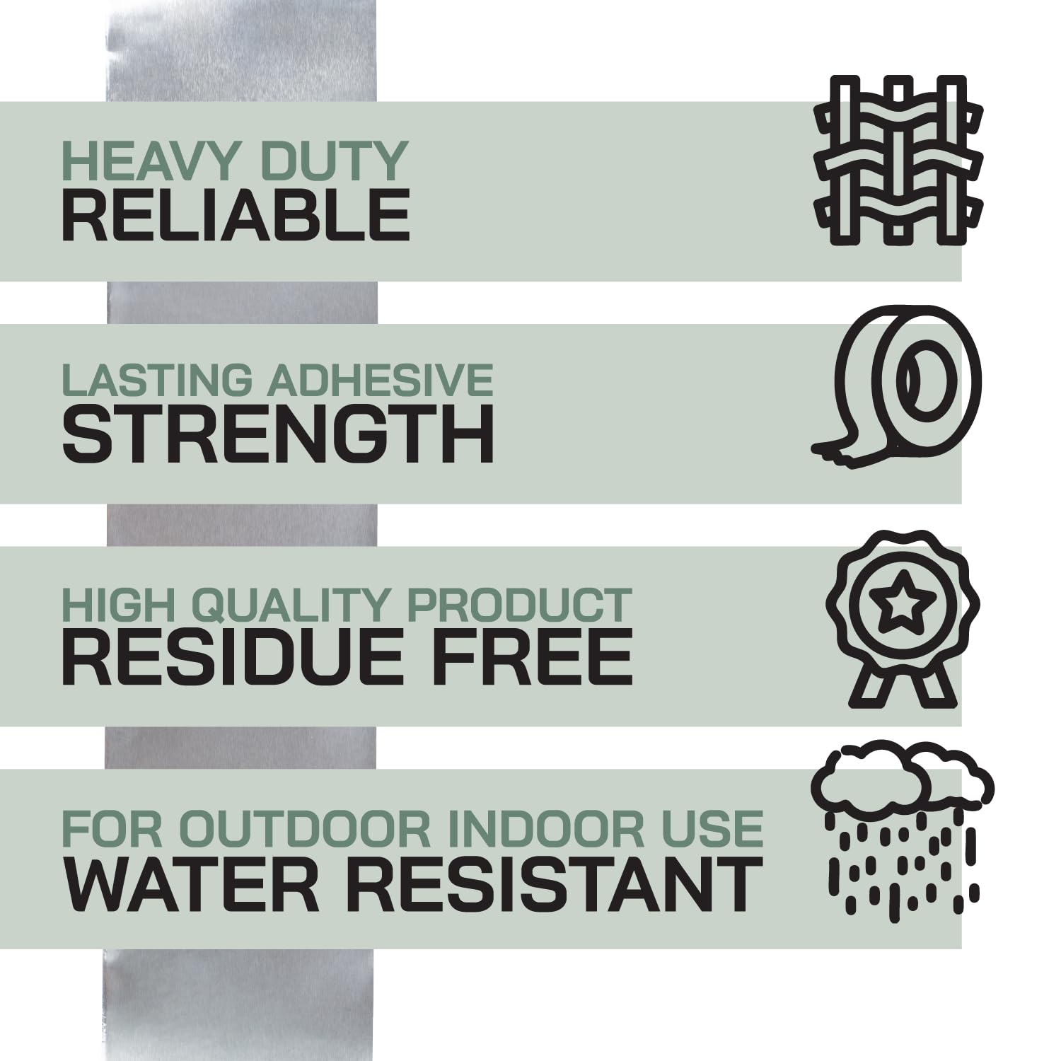 2 x 33 Ft Aluminum Adhesive Tape for DuctsHVAC Leaks