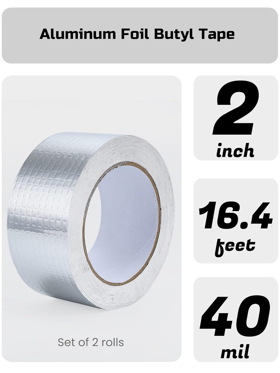 Lichamp Aluminum Butyl Tape Waterproof and Durable forRVs and Outdoors