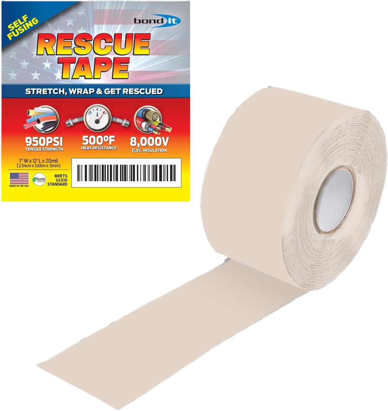 Rescue Tape by Bond It Silicone for Emergency Use