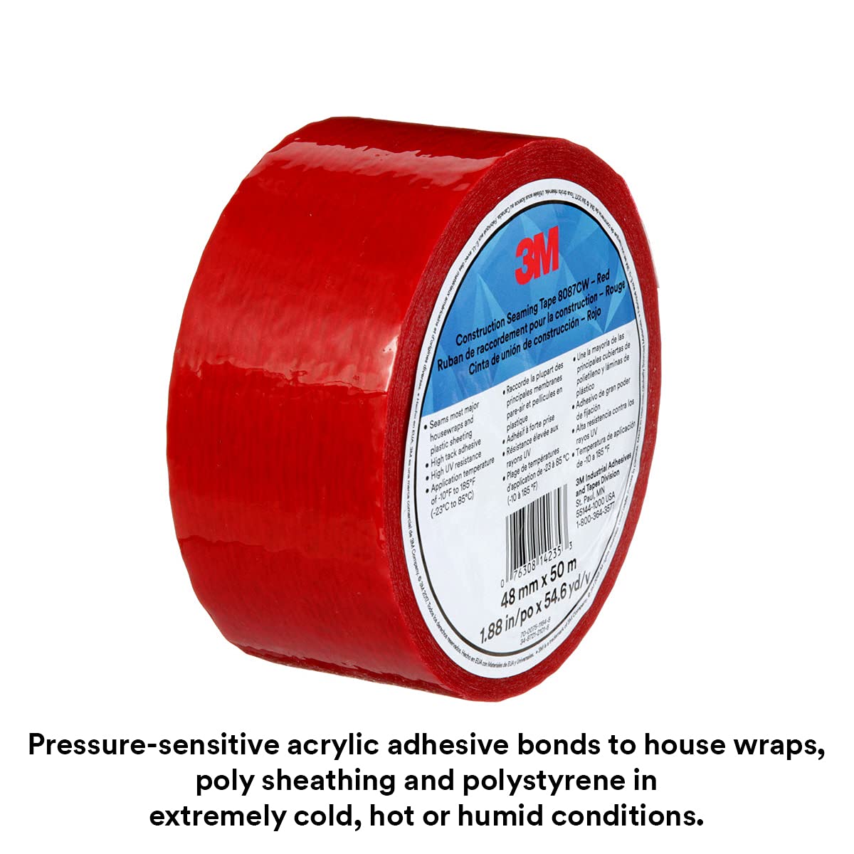 3M Construction Seaming Tape - Durable Moisture-Resistant Tape for Seaming Insulation