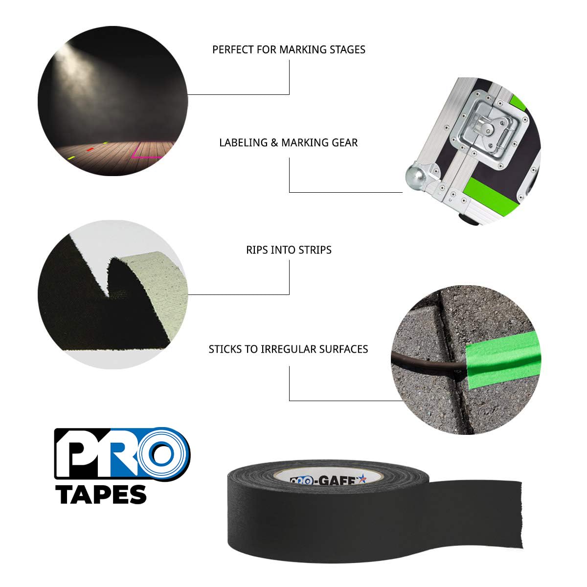 Pro Tapes 1 Gaffer Gaffers Fluorescent Yellow Matte Tape