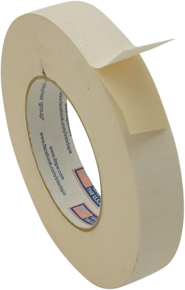 Intertape 591 Double Sided Flat-Back Paper Tape 1 x 36yd Beige