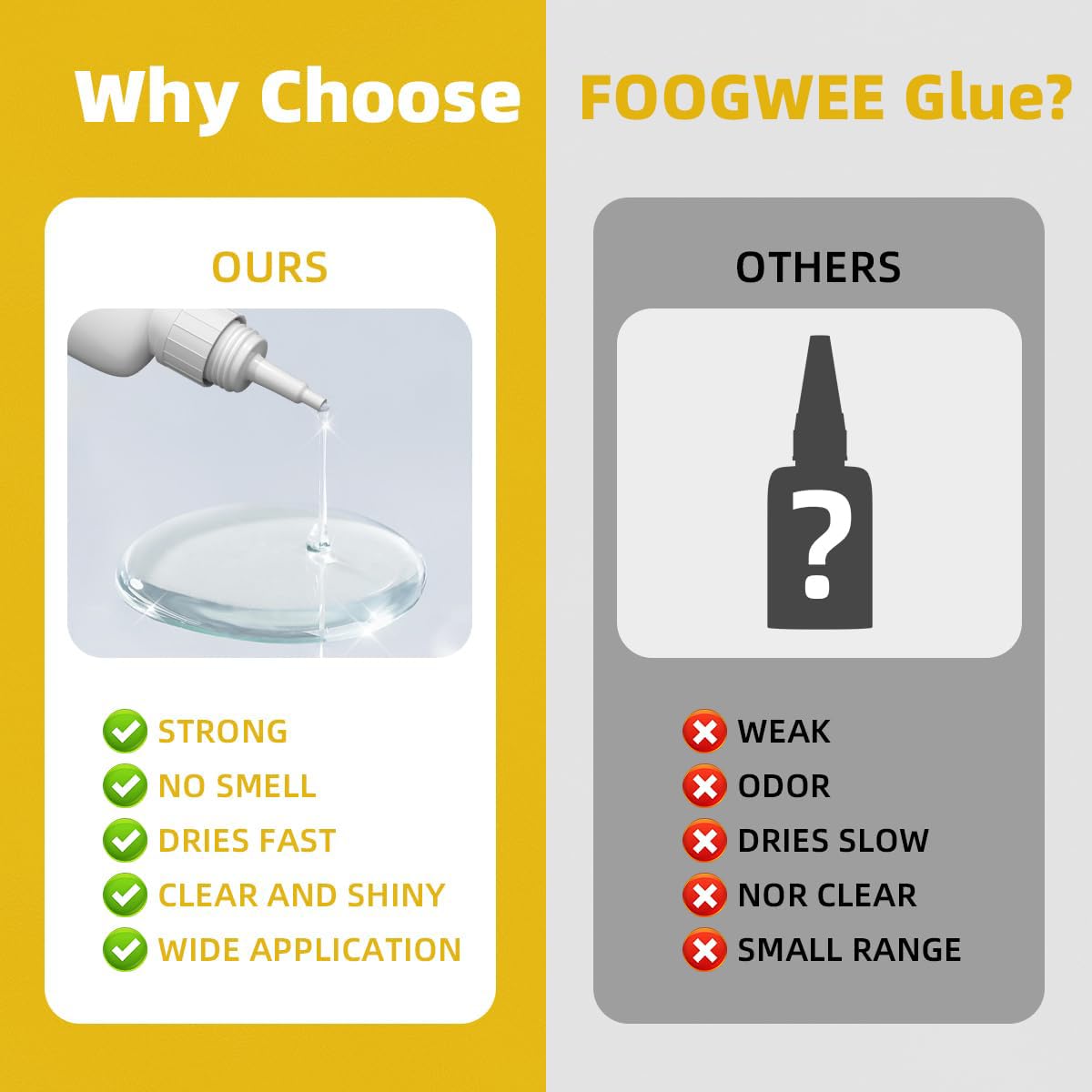 FOOGWEE Ceramic Glue - Quick Bonding for Porcelain and Glass