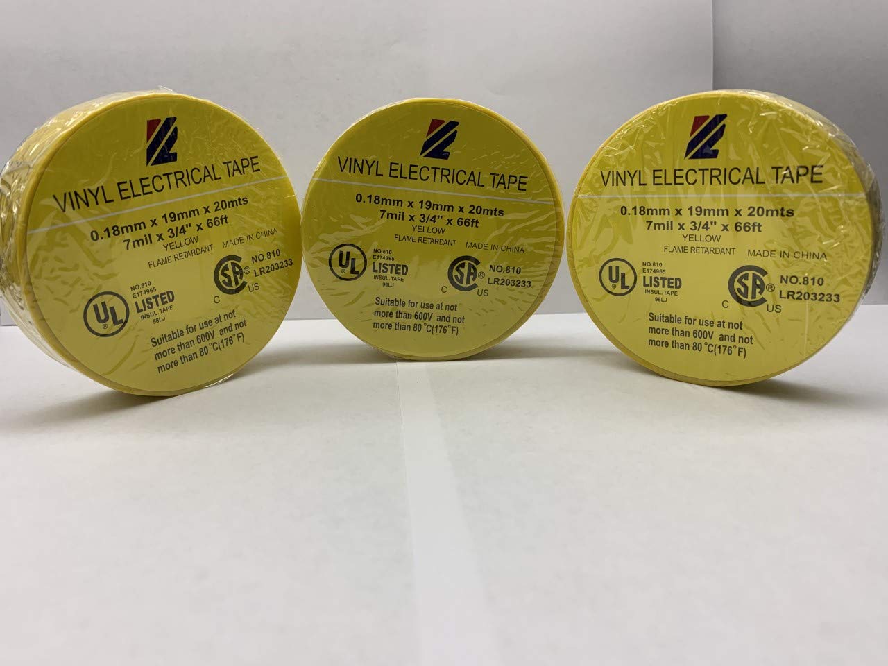 Professional Electrical Tape - Durable Flame Retardant Yellow