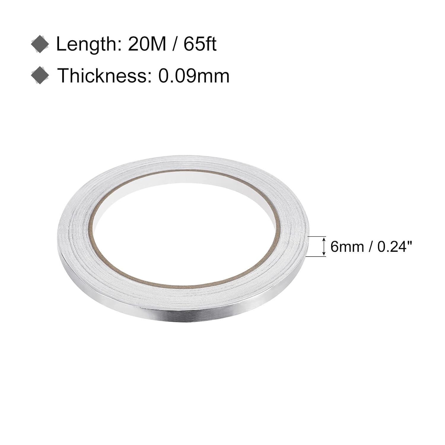 MECCANIXITY Aluminum Foil Tape for High-Temperature Ductwork 6MM Width