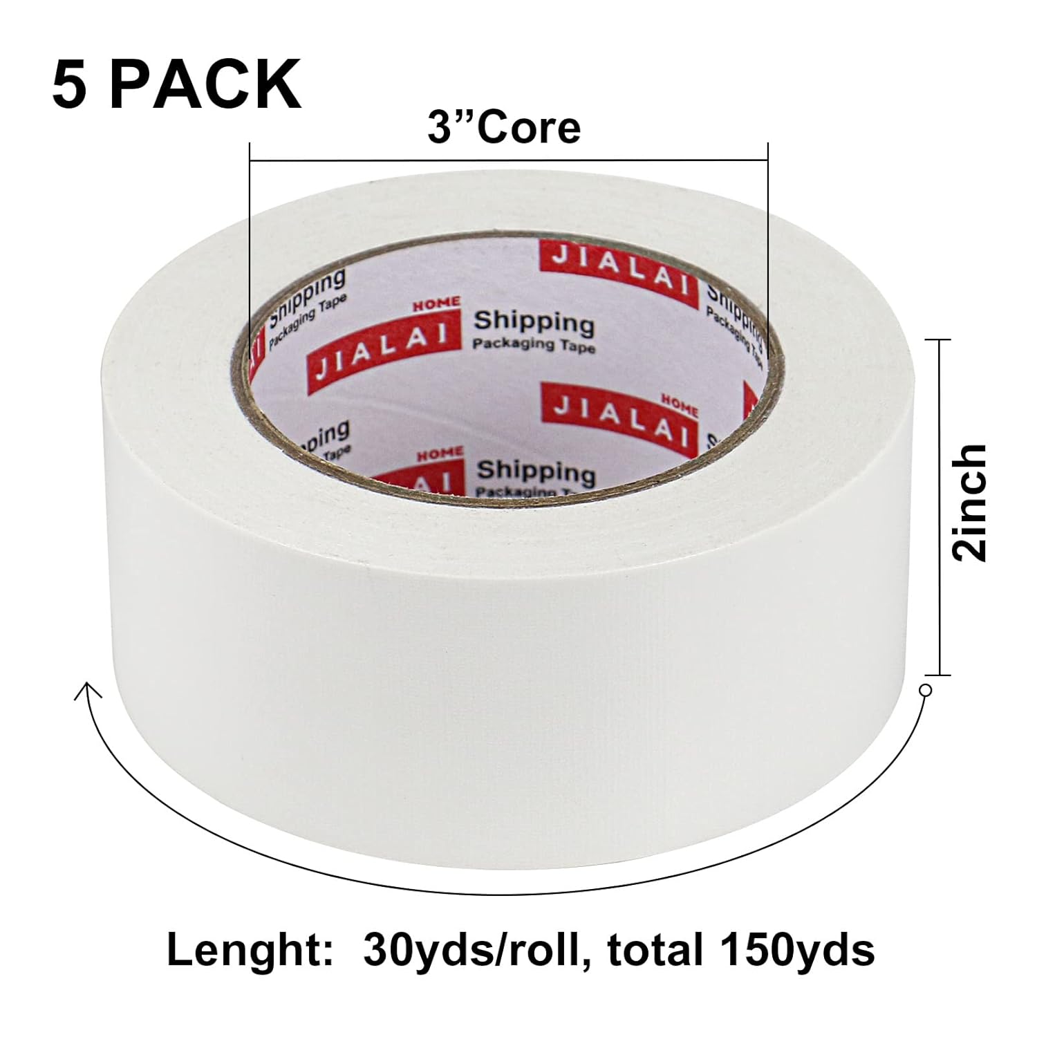 5-Pack Heavy Duty Duct Tape for Patching and Temporary Repairs