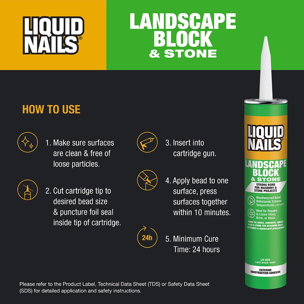 Liquid Nails LN-905 Landscape Block Adhesive