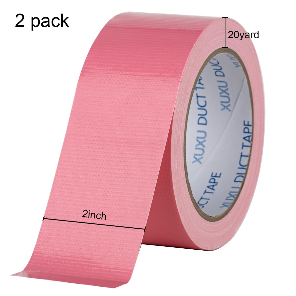 2-Pack Duct Tape Heavy Duty Waterproof Pink