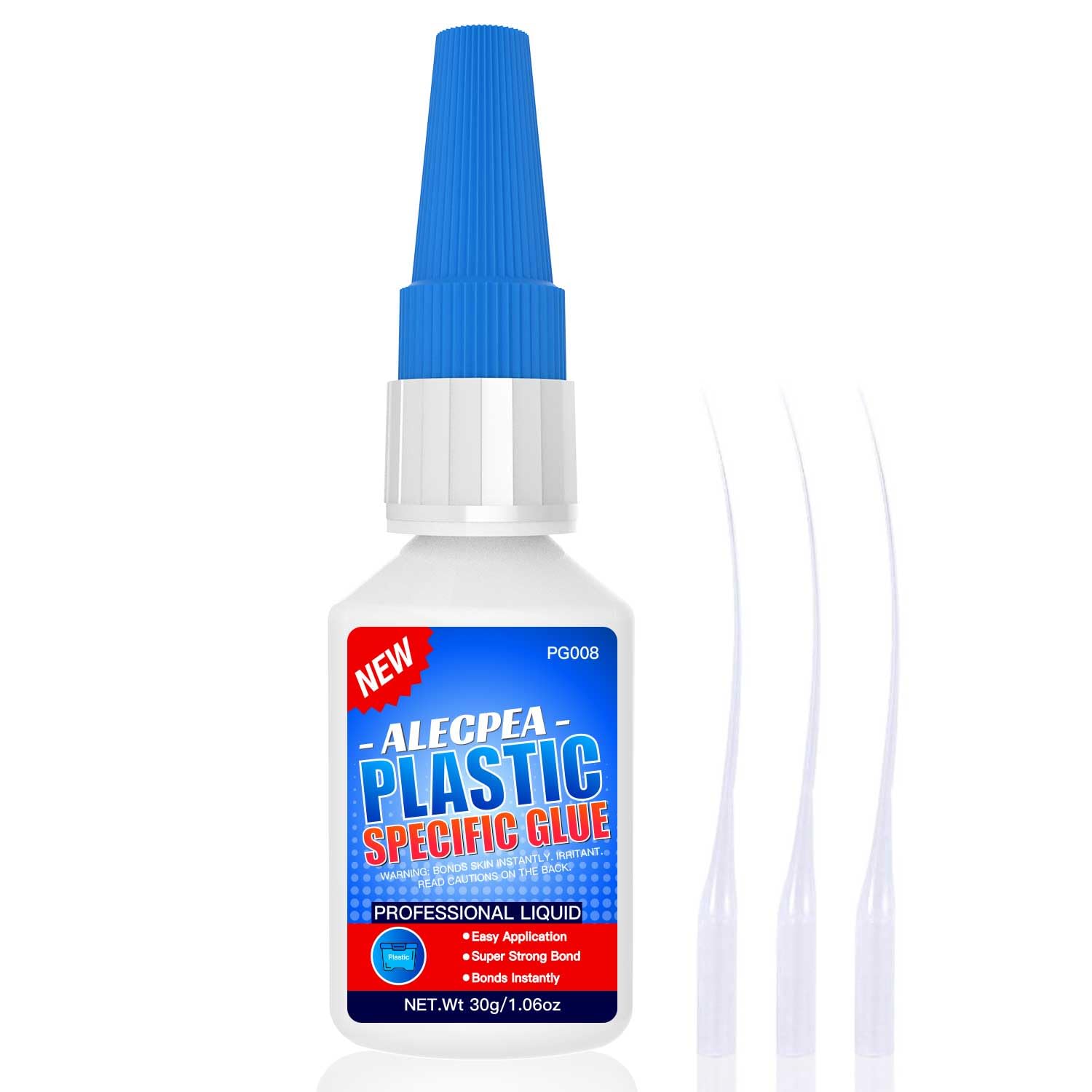 Ultimate Plastic Bond - 30g Set with 3 Nozzles for Quick Strong Adhesive