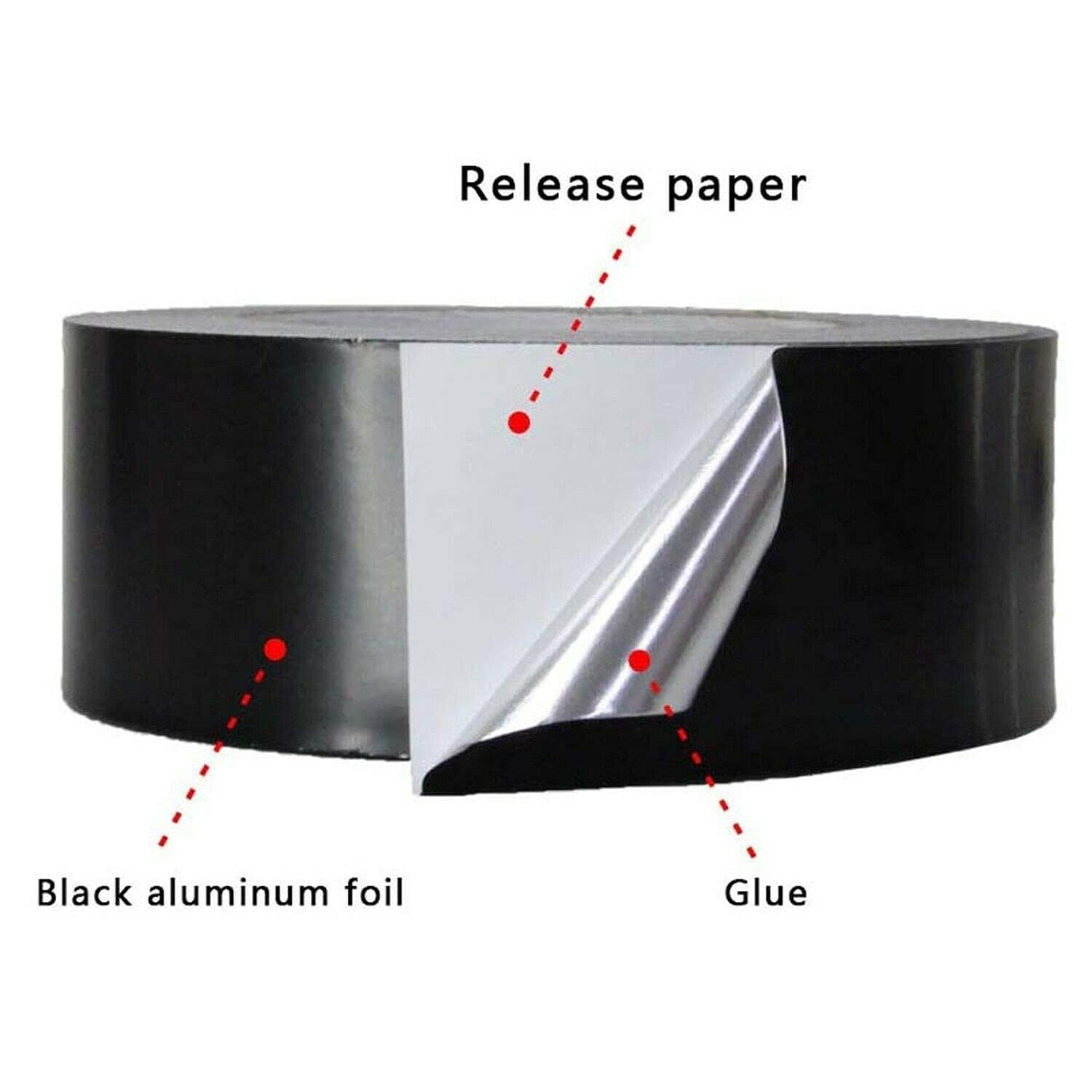 Durable Black Aluminum Foil Tape for HVAC Duct Sealing