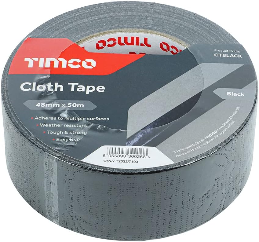 STurdy Cloth Tape Black
