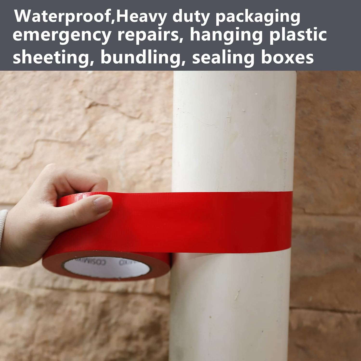 COSIMIXO 5-Pack Red Heavy Duty Duct Tape 2 inches x 30 Yards