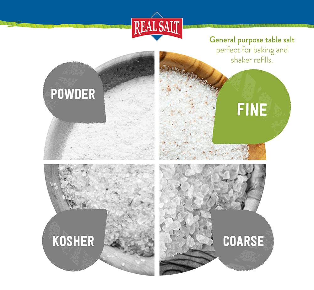 Redmond Real Salt - Natural Unrefined Gluten Free Fine 10 Ounce Shaker 1 Pack