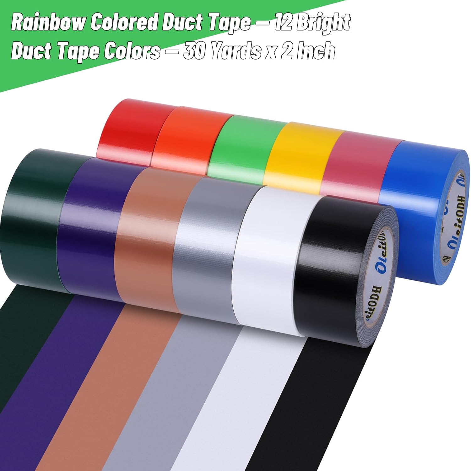 Rainbow Colored Duct Tape Bulk - 2x360