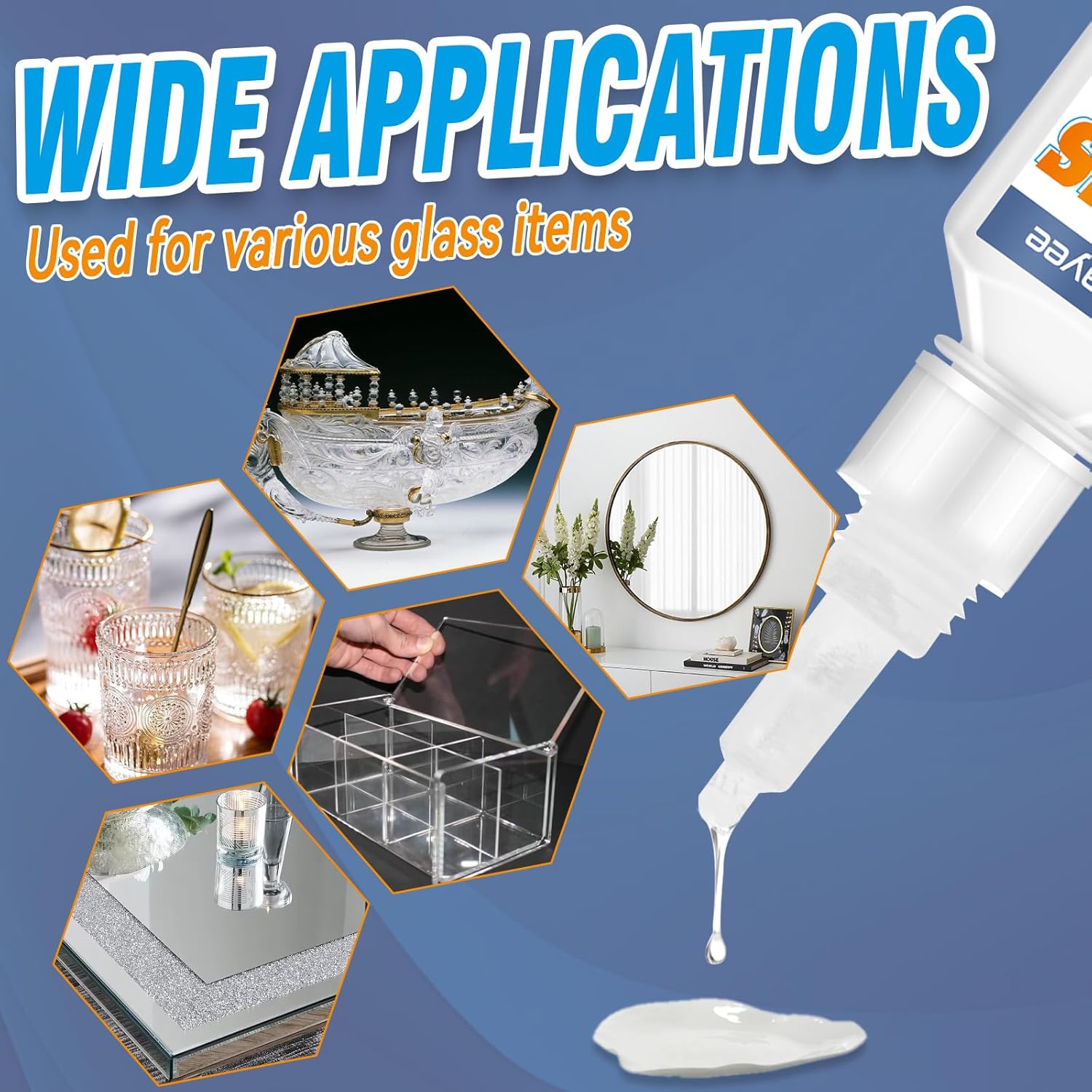 Nexkayee Glass Glue - Super Strong Adhesive for Glass Acrylic and More