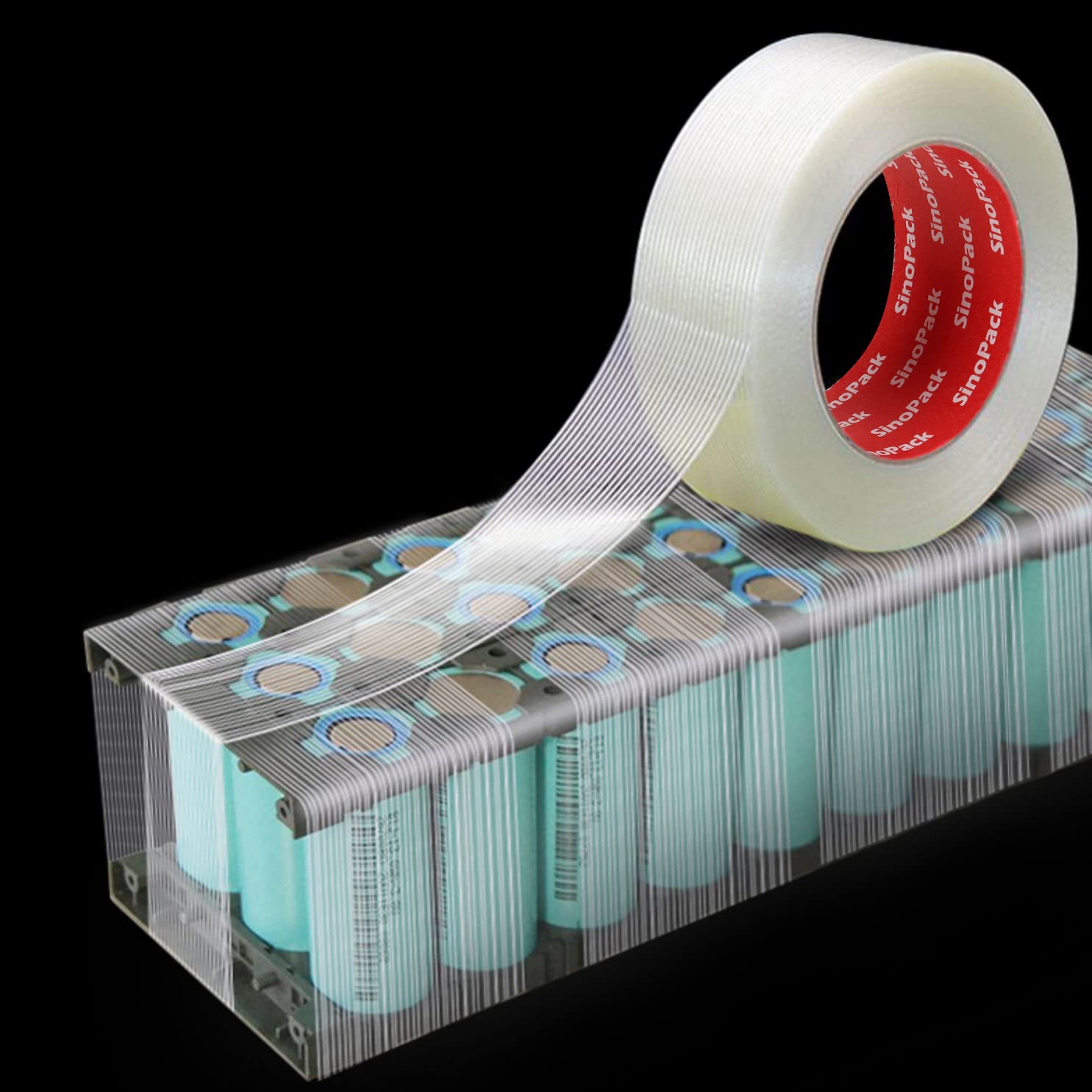SinoPack Filament Strapping Tape 3-Pack 55 Mil x 2 In
