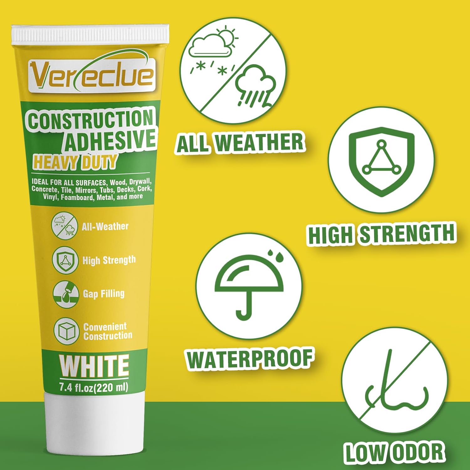 Vereclue Heavy-Duty Construction Adhesive Tile More