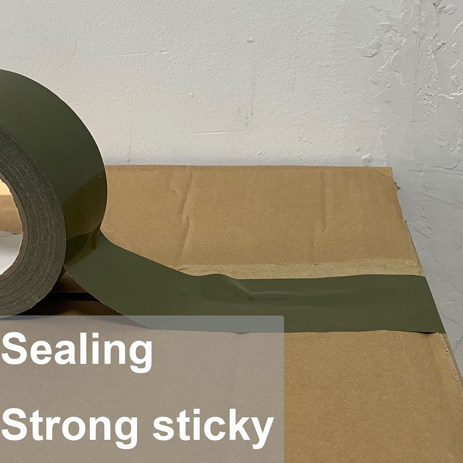 Heavy Duty Duct Tape IndoorOutdoor Use 4inch Roll Olive Green