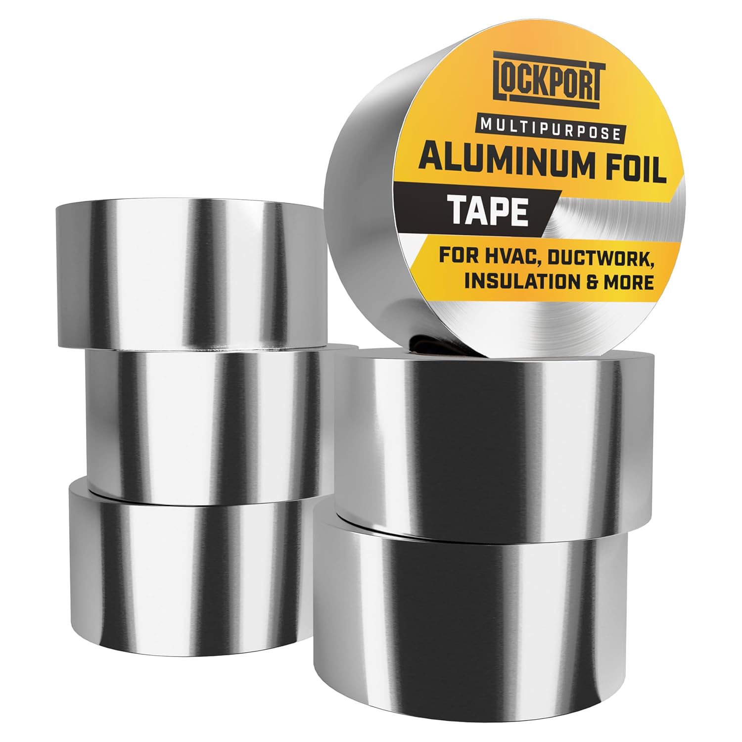 Lockport Aluminum Foil Tape 2 x 225 ft - 6 Pack