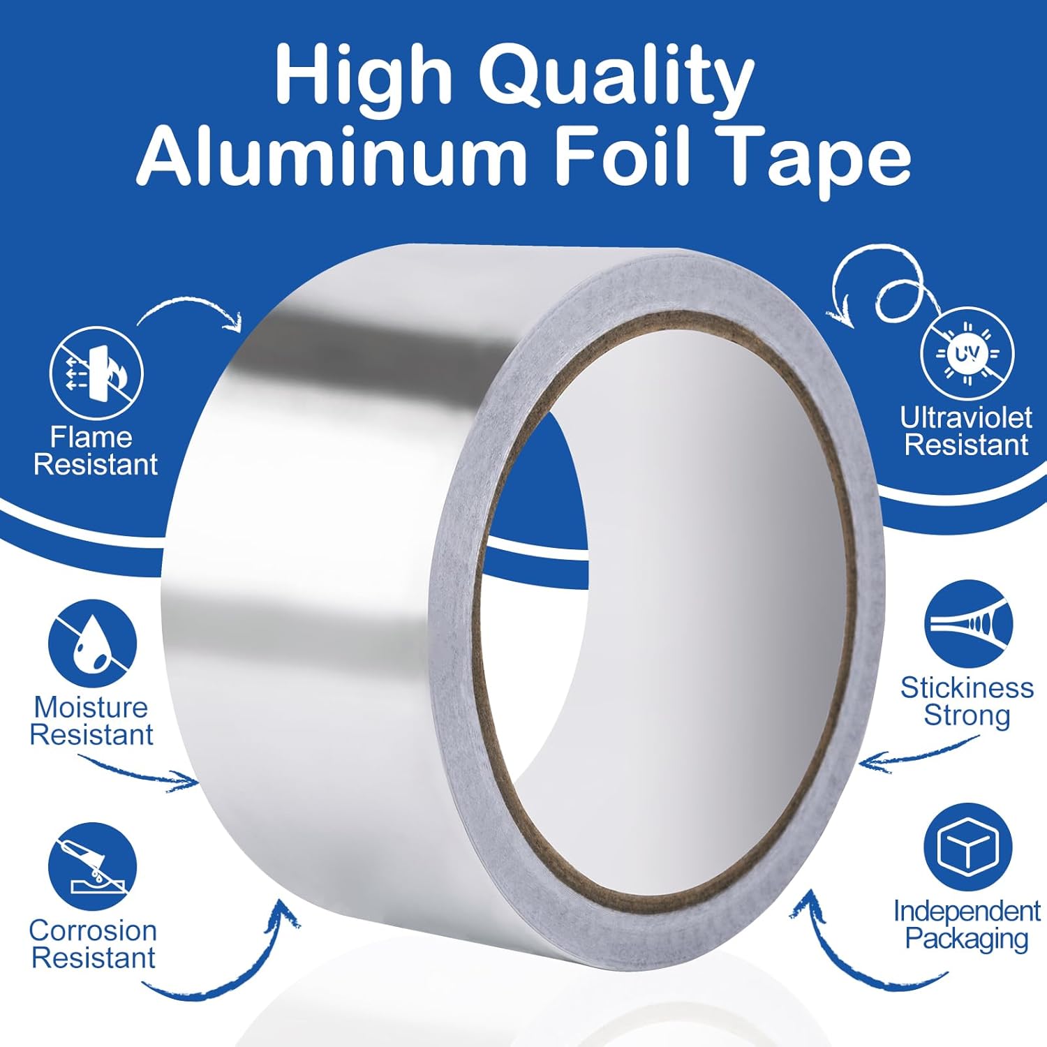 3-Pack Aluminum Foil Tape for Ductwork Sealing