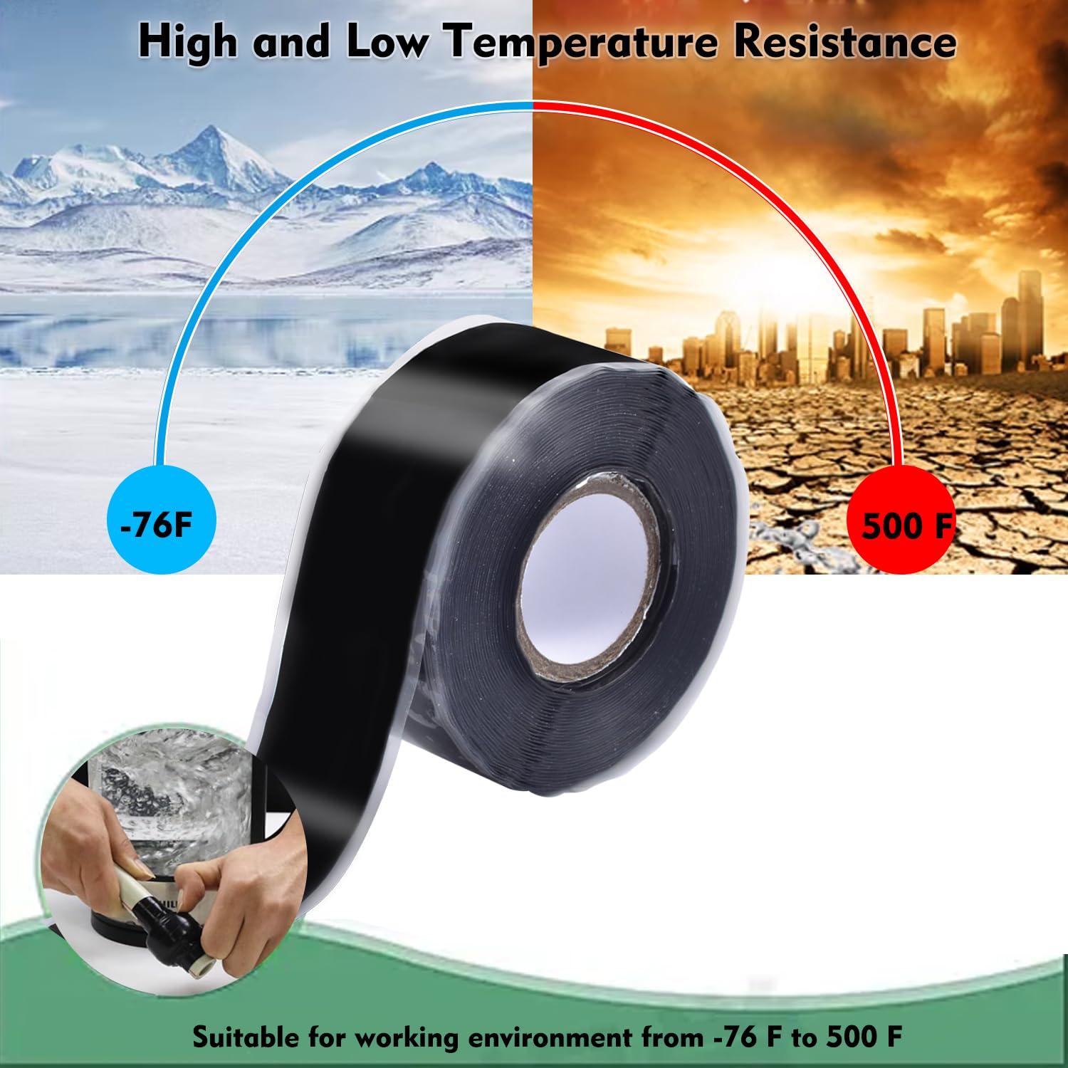 PackYard Waterproof Silicone Tape Durable Self-Fusing 1 in x 164
