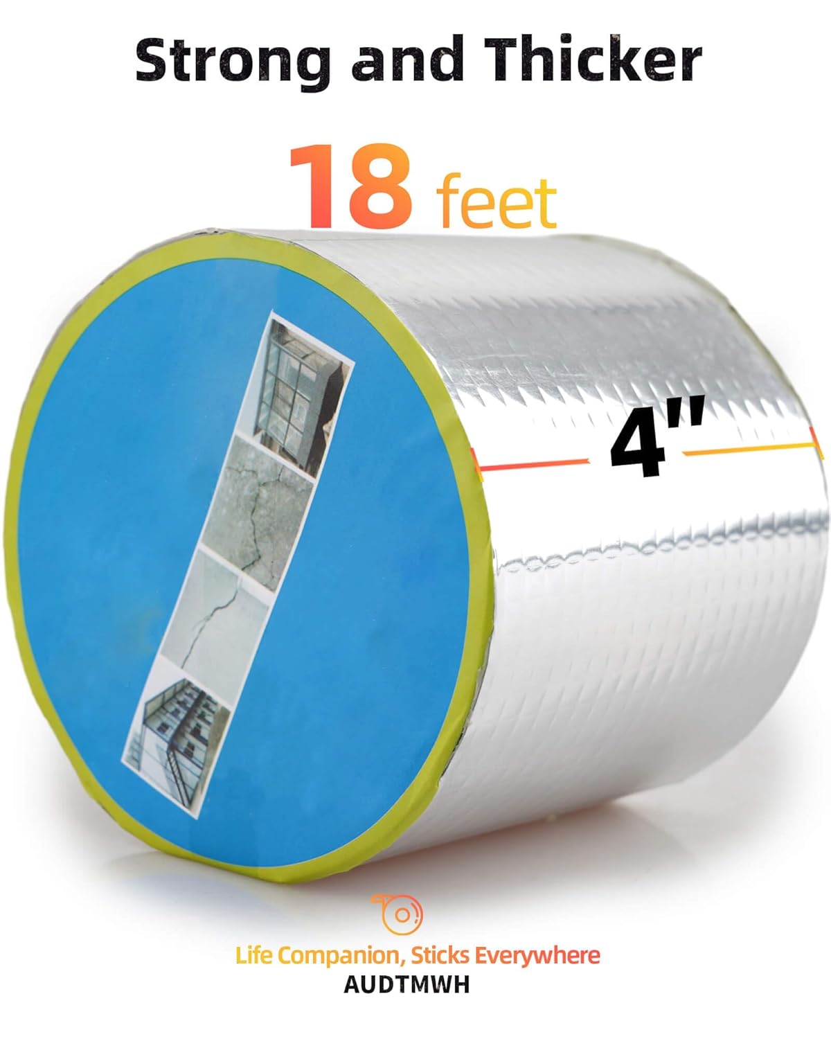 Waterproof Aluminum Butyl Rubber Foil Tape 164ft x 2in