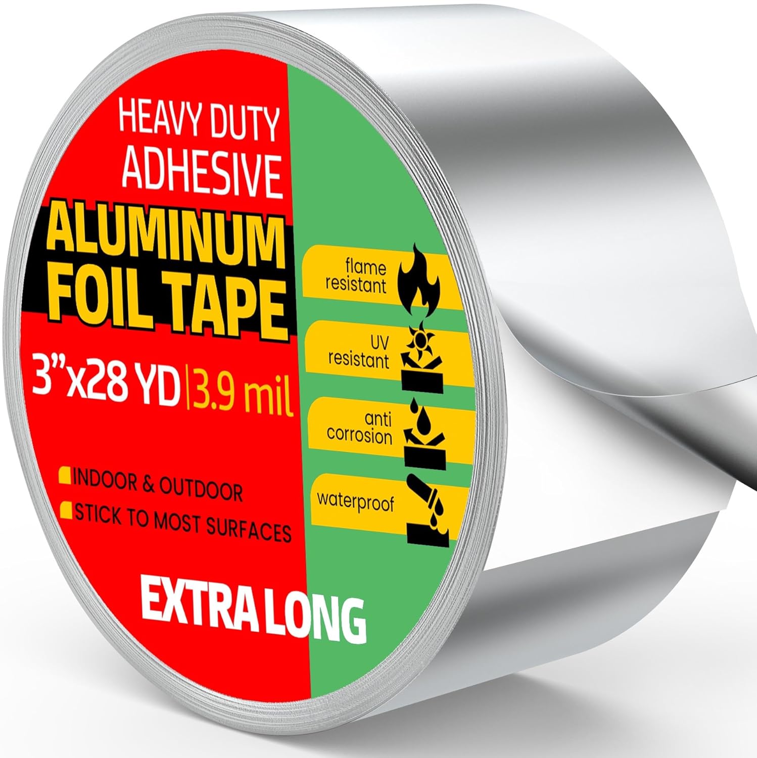 Premium 3 Inch x 82 Foot Aluminum Foil Tape for HVAC Repair