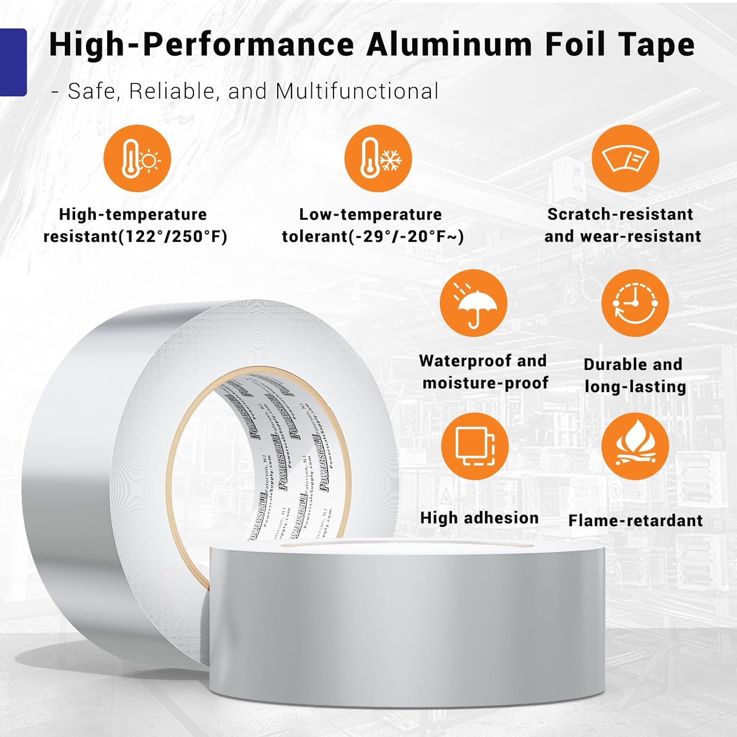 PowerScale High-Tech Duct Tape for HVAC Metal Repair More